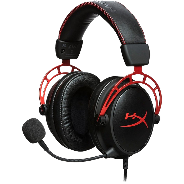 HyperX Cloud Alpha Wired Stereo Gaming Headset - Red/black